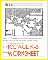 Ice Age Map Worksheet