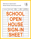 School Open House Sign-in Sheet