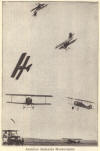 World War I.  American airplanes maneuvering.