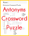 Antonyms Crossword Puzzle