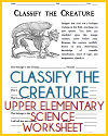 Classify the Creature Worksheet for Upper Elementary Science
