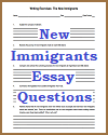 The New Immigrants Writing Exercises