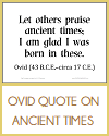 Ovid Quote on Ancient Times