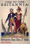 Side by side - Britannia! Britain's Day Dec. 7th 1918 World War I Poster