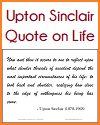 Upton Sinclair Quote on Life