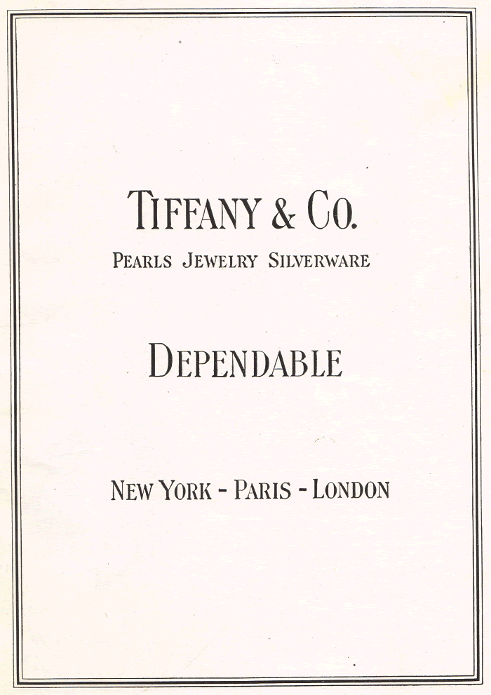 Tiffany and Company Advertisement of the 1920s