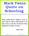 Mark Twain Quote on Schooling