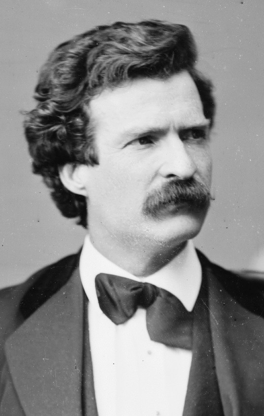 Mark Twain photographic portrait by Matthew Brady.