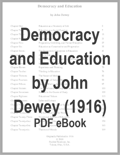 Democracy and Education by John Dewey (1916)