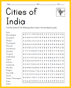 Indian Cities Word Search Puzzle