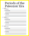 Paleozoic Era Blank Outline Worksheet