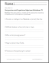 Comparative and Superlative Adjectives Worksheet #2