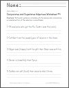 Comparative and Superlative Adjectives Worksheet #4