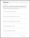 Comparative and Superlative Adjectives Worksheet #5