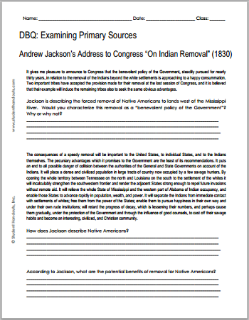 indian removal essay