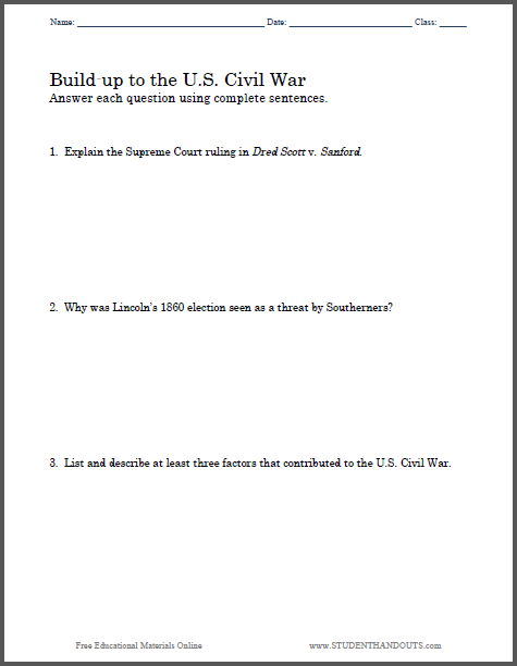 essay questions for civil war