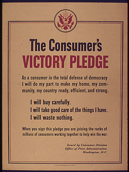 The Consumer's Victory Pledge - U,S. in World War II