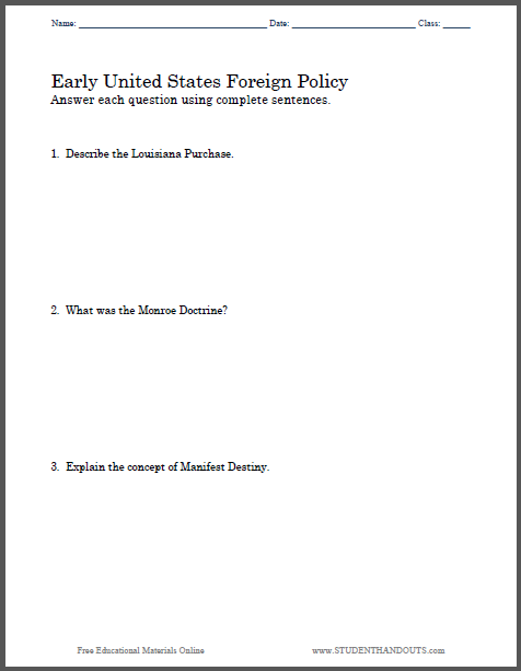 american foreign policy essay questions