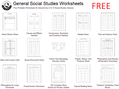 Free K-12 Social Studies Worksheets | Student Handouts