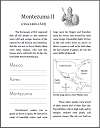 Montezuma II Workbook for Children