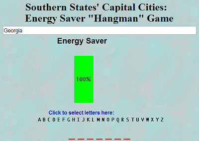 Southern State Capitals Energy Saver Game - Free to play online. No registration needed.