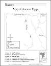 Ancient Egypt Map Worksheet