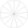 Pie Chart with Thirteen Equal Sections