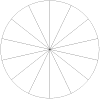 Pie Chart with Fourteen Equal Sections