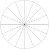 Pie Chart with Sixteen Equal Sections