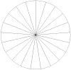 Pie Chart with Twenty-one Equal Sections