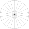 Pie Chart with Twenty-two Equal Sections