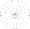 Pie Chart with Twenty-three Equal Sections