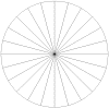 Pie Chart with Twenty-four Equal Sections