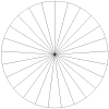 Pie Chart with Twenty-five Equal Sections