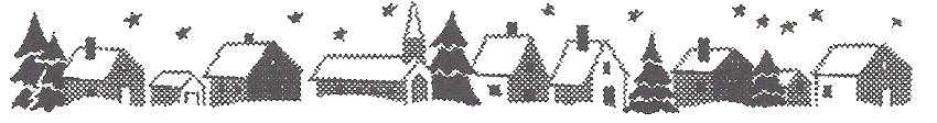 Christmas Village Horizontal Clip Art Banner - Free JPG PNG SVG