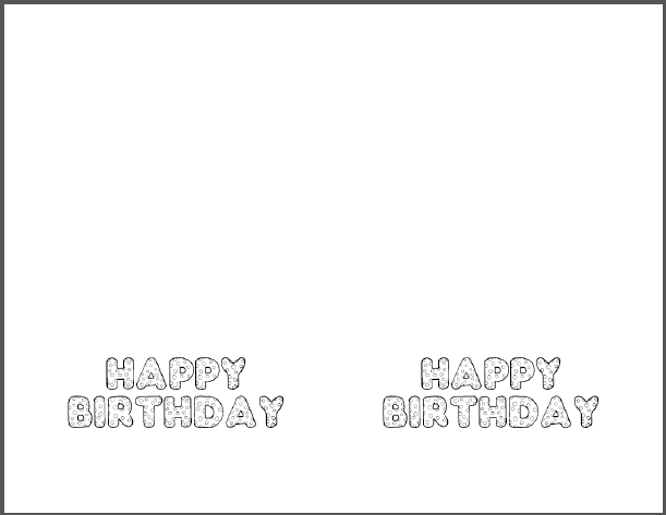Preschool DIY Happy Birthday Card - Free to print (PDF file).