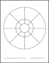 Free Printable Circular Eight-Compartment Graphic Organizer