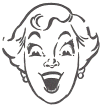 excited woman's face