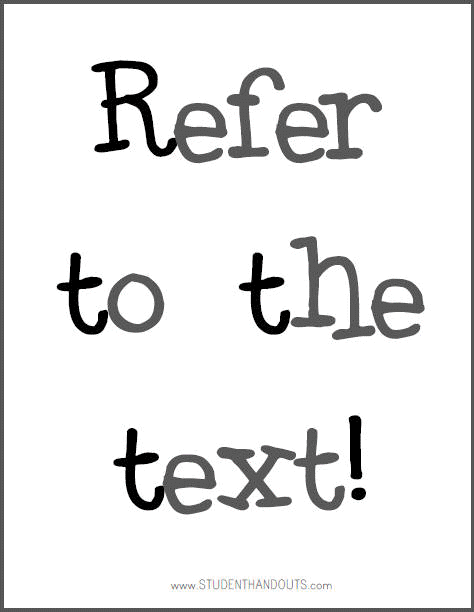 Refer to the Text Sign - Free to print (PDF file).