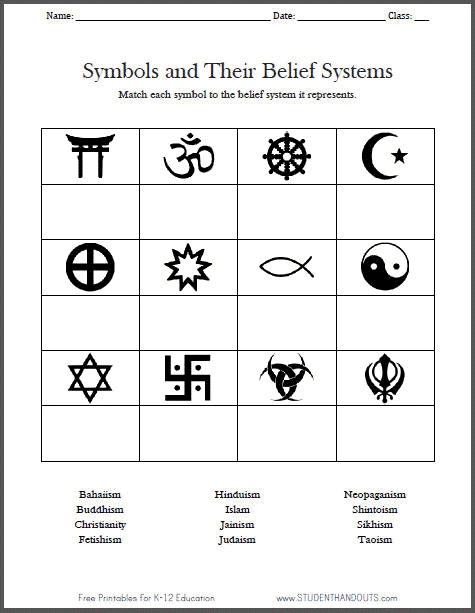 different religious symbols and their names