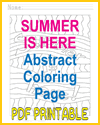 Summer Is Here Abstract Coloring Page