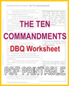 Ten Commandments DBQ Worksheet