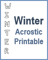 Winter Acrostic Poem Worksheet