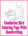 Bird Conducting Coloring Page