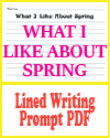 Spring Acrostic Writing Prompt