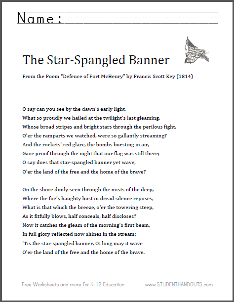 star spangled banner lyrics