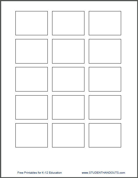 1.5" x 2" Printing Template for Post-It Notes