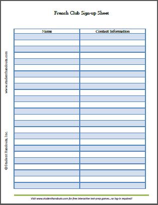 Club Sign In Sheet Template from www.studenthandouts.com