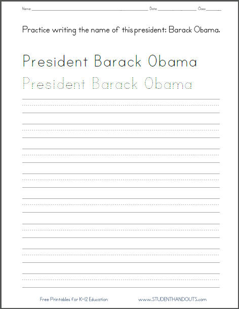 barack-obama-handwriting-worksheets-student-handouts