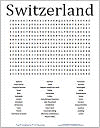 Switzerland Word Search Puzzle